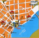 Карта схема центра города Углич